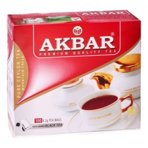 Черный чай Akbar (Акбар) Black tea Пакетований 200г (100x2г)